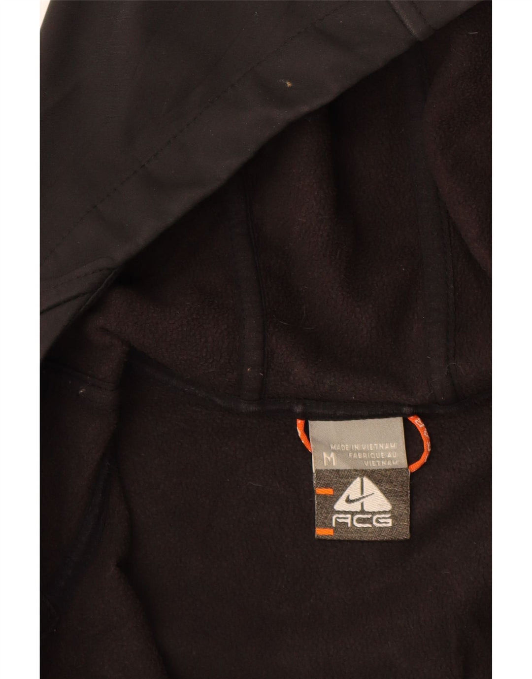 NIKE vindjakke med hætte til kvinder UK 12 Medium Sort polyester