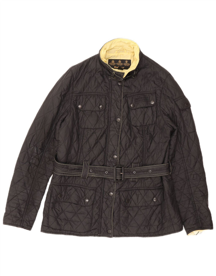 Barbour Quiltet jakke til kvinder UK 14 Large Sort