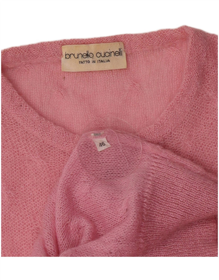 Brunello Cucinelli Dame Crew Neck sweater IT 46 Large Pink