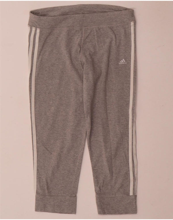 Adidas Dame Capri Træningsdragt Bukser Joggers UK 8/10 Small Grey