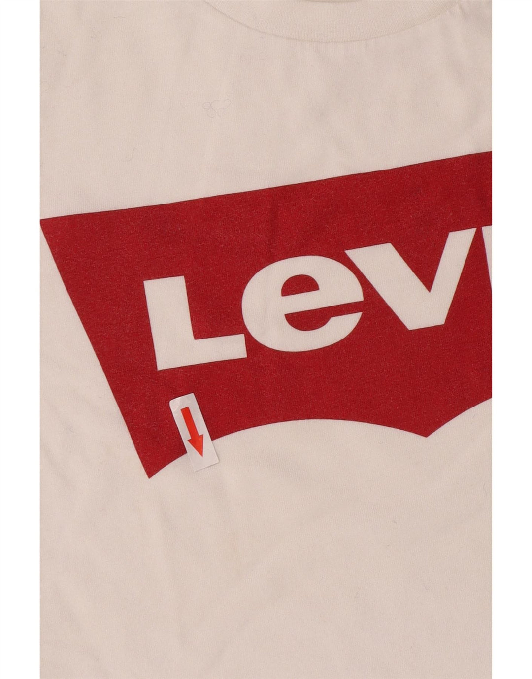 Levi's Dame Grafisk T-Shirt Top UK 12 Medium White