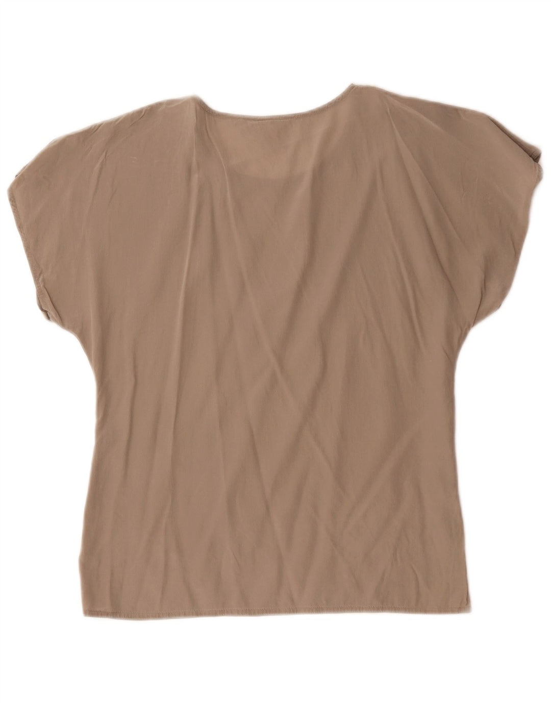 Max Mara Damebluse Top UK 12 Medium Grå Silke