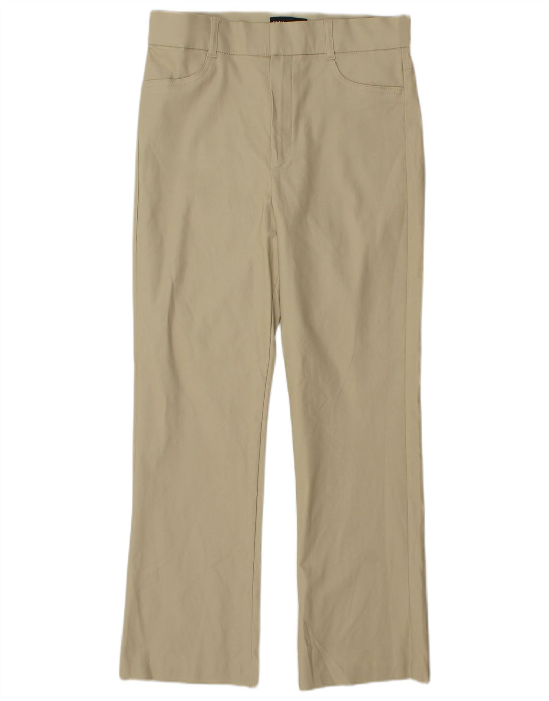 Zara Dame Bootcut Casual Bukser Large W30 L27 Beige Viscose