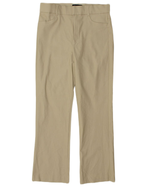 Zara Dame Bootcut Casual Bukser Large W30 L27 Beige Viscose