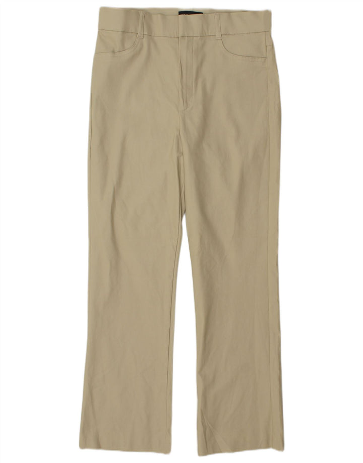 Zara Dame Bootcut Casual Bukser Large W30 L27 Beige Viscose