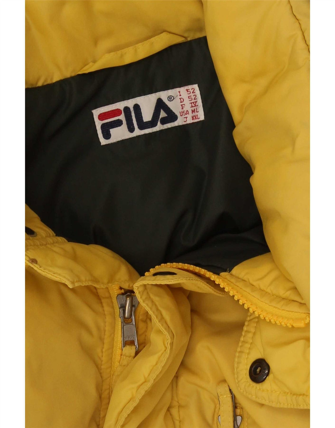 Fila Polstret Herrejakke UK 38 Medium Yellow Colourblock