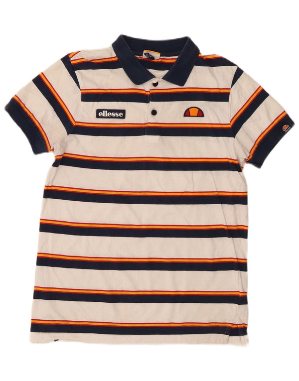 Ellesse Herre Polo Shirt Lille hvid stribet bomuld