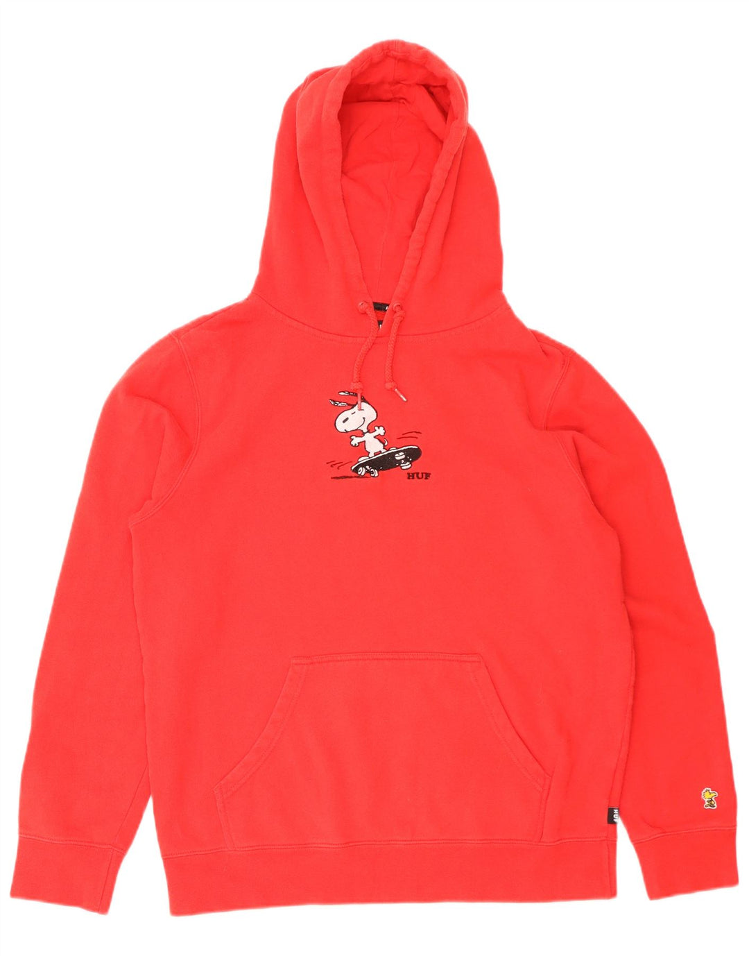 HUF Herre Peanuts Graphic Hoodie Jumper Medium Rød Bomuld