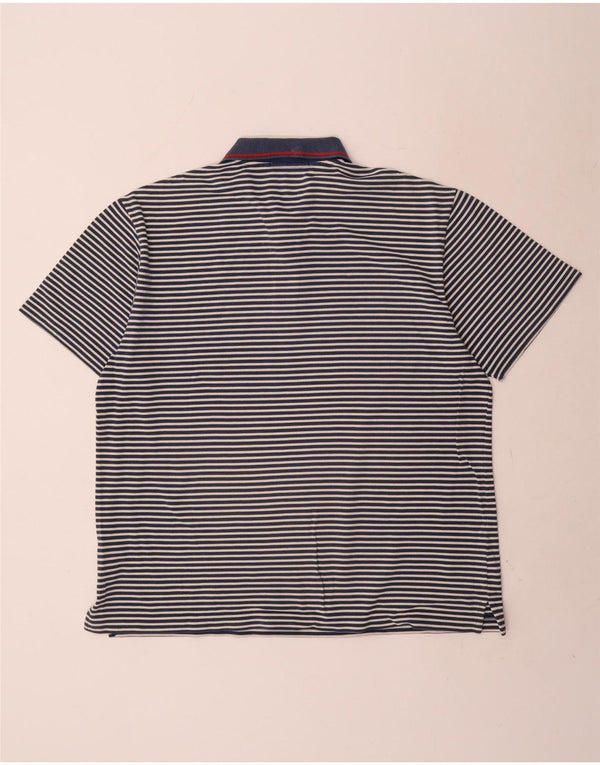 Fred Perry Herre poloshirt XL marineblå stribet bomuld