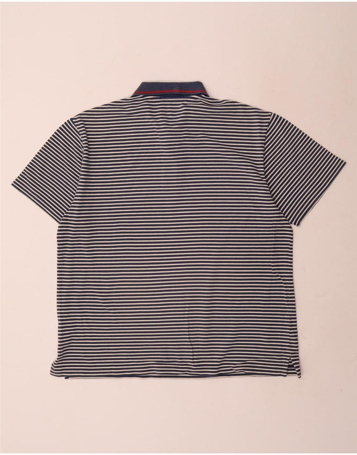 Fred Perry Herre poloshirt XL marineblå stribet bomuld