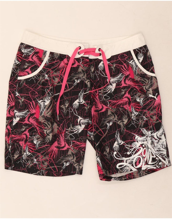 Puma grafiske svømmeshorts til kvinder UK 12 Medium flerfarvet polyester