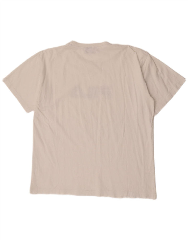 Fila Herre Grafisk T-Shirt Top Stor Hvid