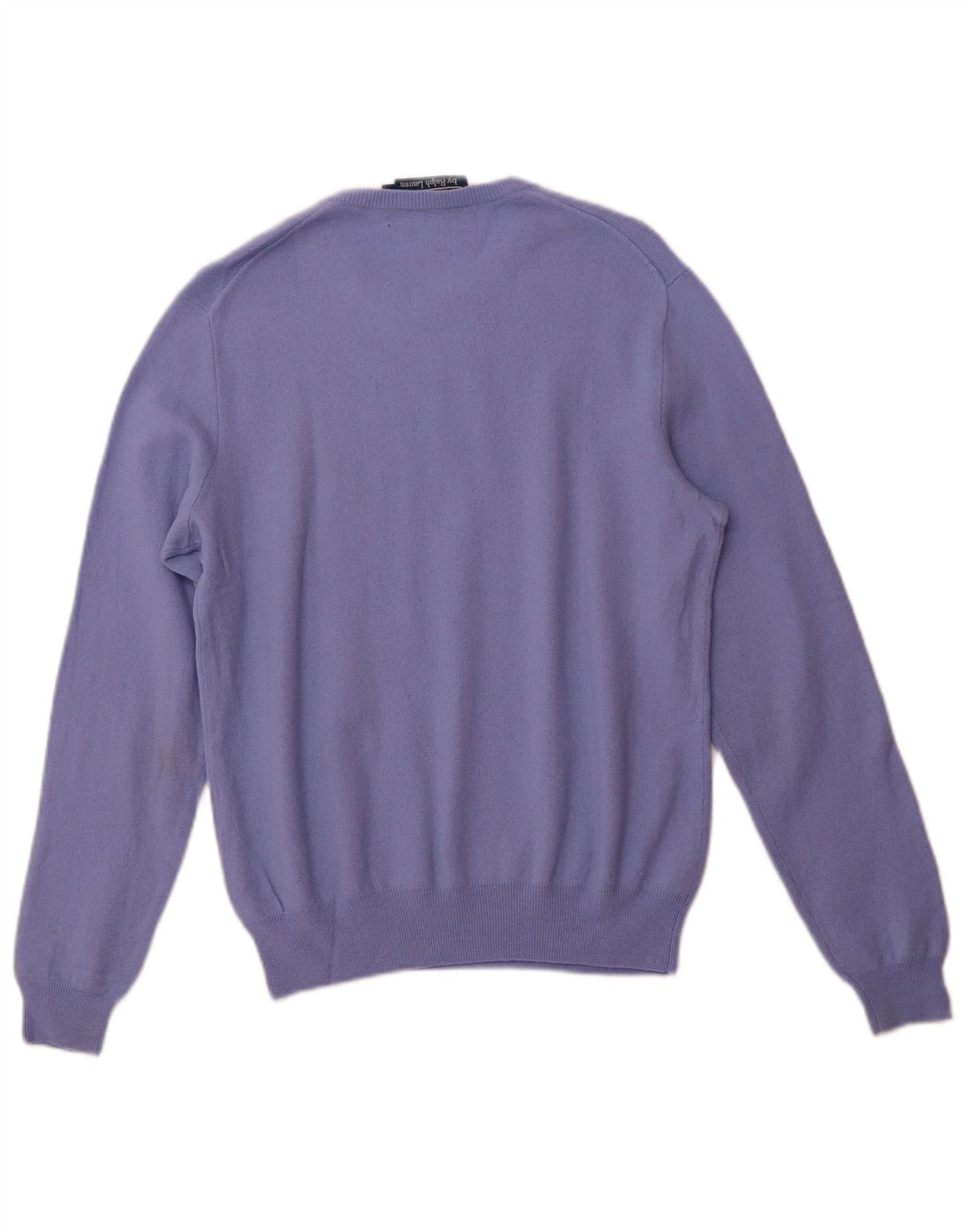 POLO RALPH LAUREN Herre sweater med rund hals, lille lilla merinould