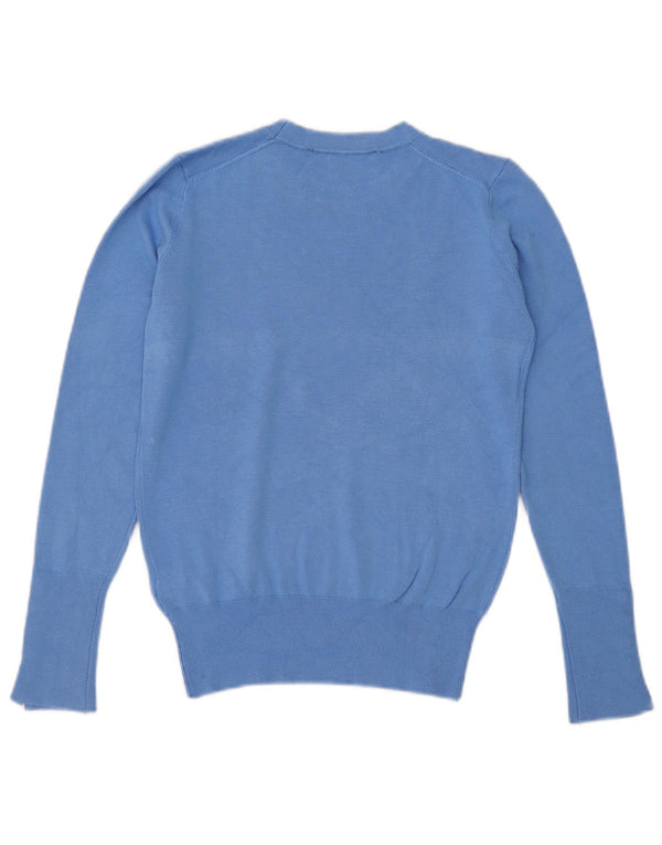 Zara Dame sweater med rund hals DK 10 Small Blue Viscose