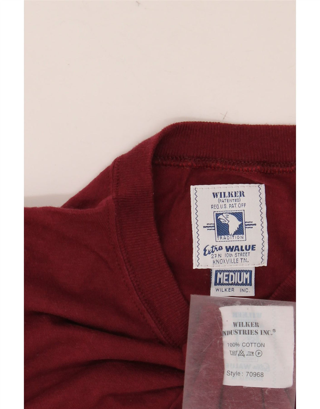 WILKER Herre grafisk T-shirt Top Medium rødbrun bomuld