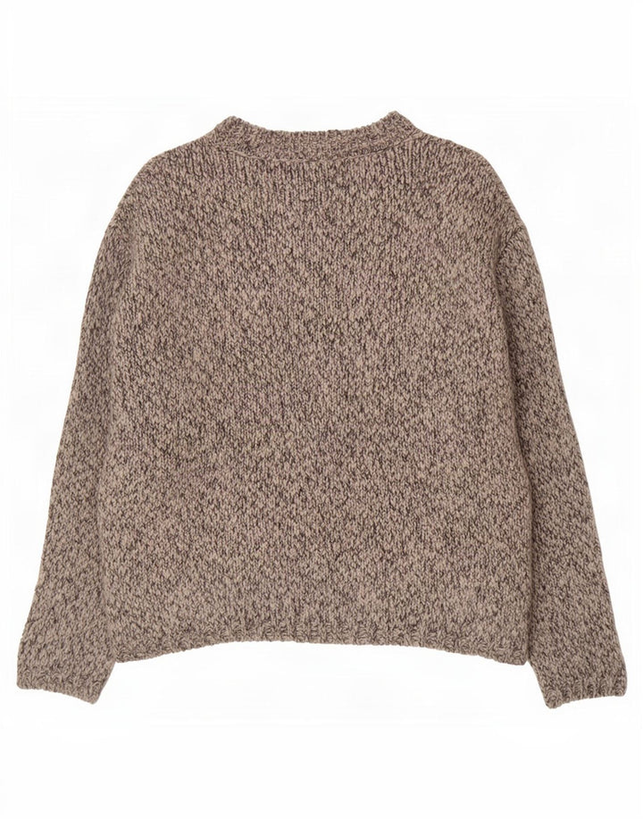 Marks & Spencer Dame Boat Neck Jumper Sweater UK 14 Medium Grey Flecked