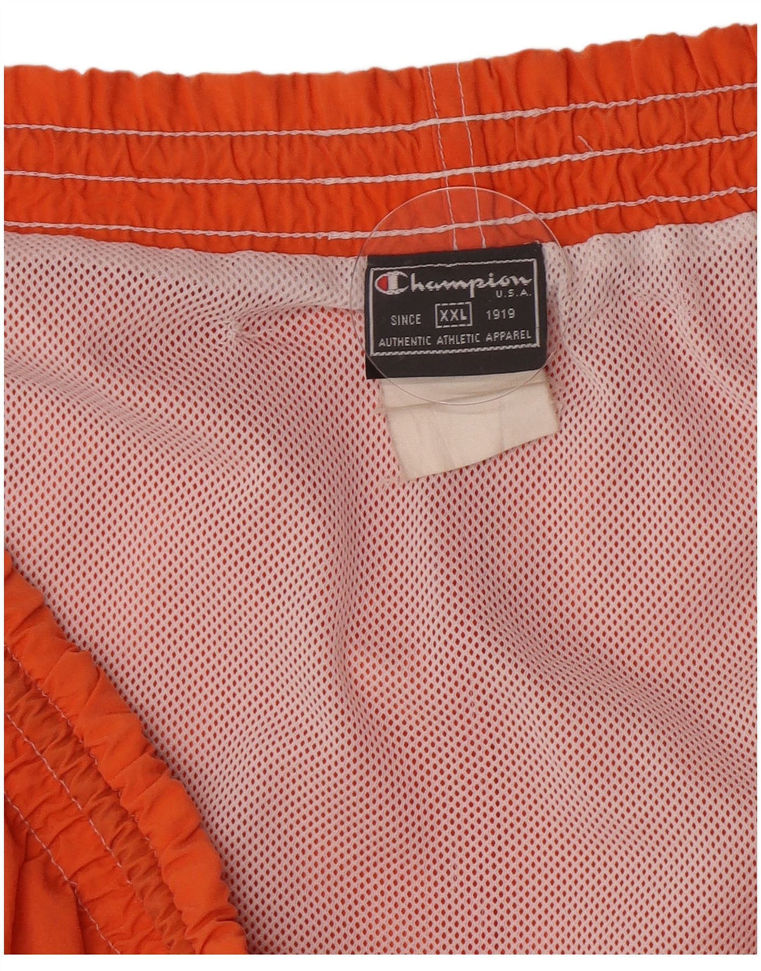 Champion Herre grafiske svømmeshorts 2XL Orange Colourblock Polyamid