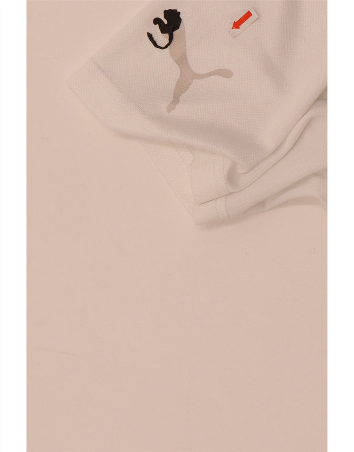 Puma Herre Grafisk T-Shirt Top Medium Hvid Polyester