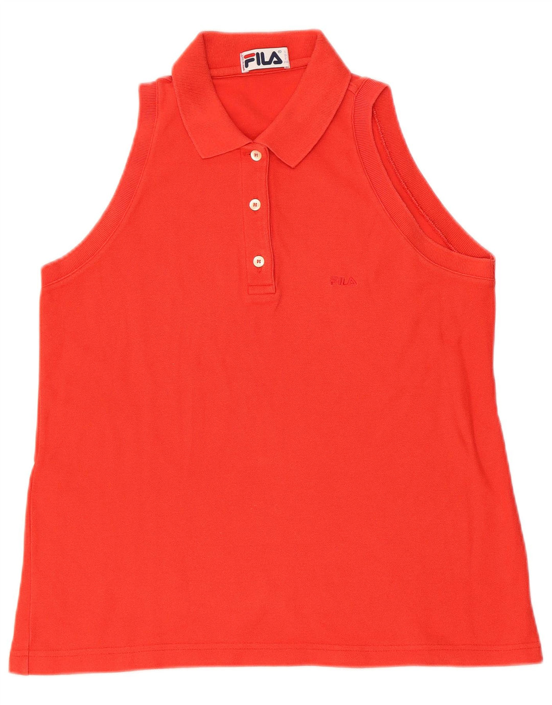 FILA ærmeløs poloshirt til kvinder IT 46 Stor rød bomuld