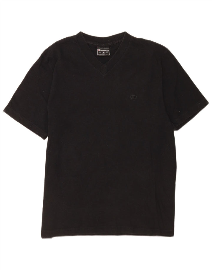 Champion Herre T-Shirt Top Medium Sort Bomuld
