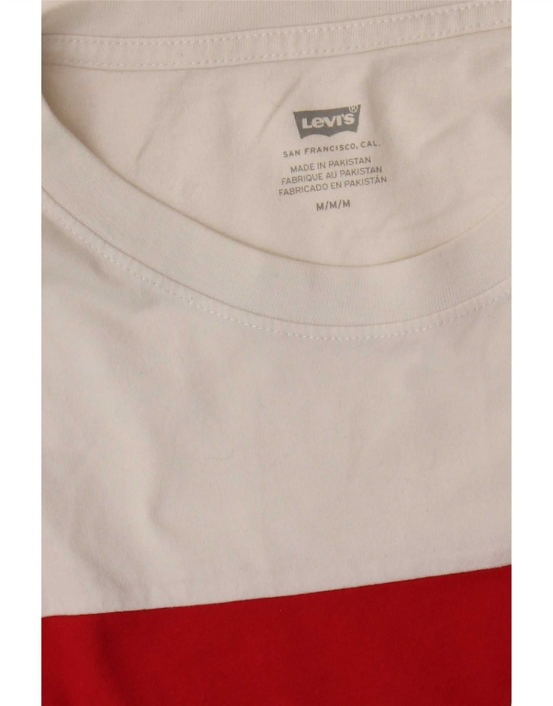 Levi's Grafisk T-shirt top til kvinder UK 14 Medium White Colourblock