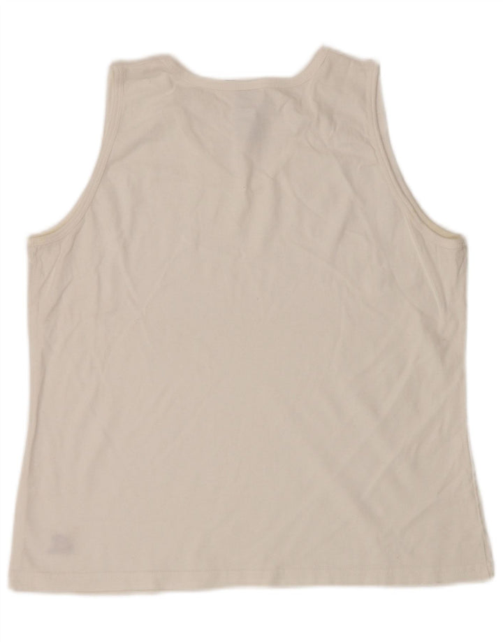 RUSSELL ATHLETIC Damevest Top UK 16 Large White Bomuld