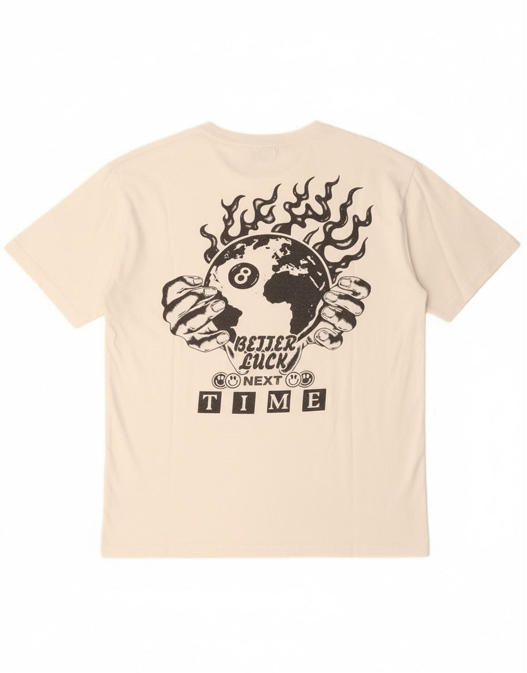 RVCA Herre Relaxed Fit Grafisk T-shirt Top Medium Off White Bomuld