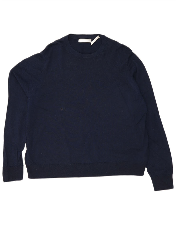 Marks & Spencer Dame sweater med rund hals DK 20 2XL Navy Blue