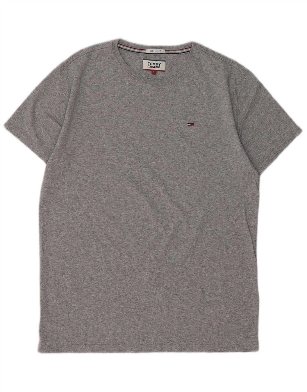 TOMMY HILFIGER Herre Regular Fit T-Shirt Top Lille Grå Bomuld