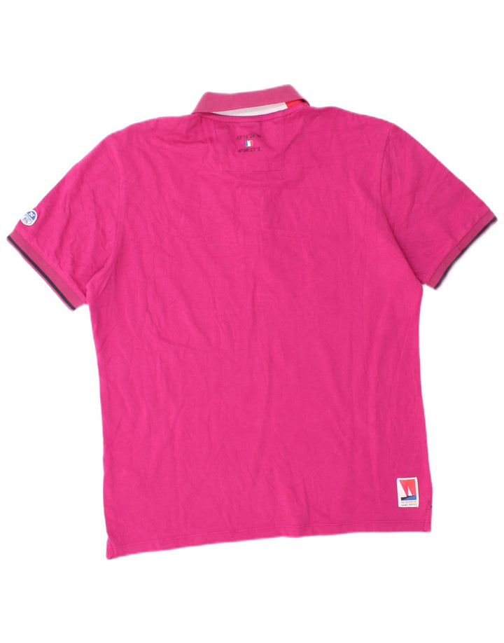 North Sails Herre Grafisk Polo Shirt Lille Pink Bomuld