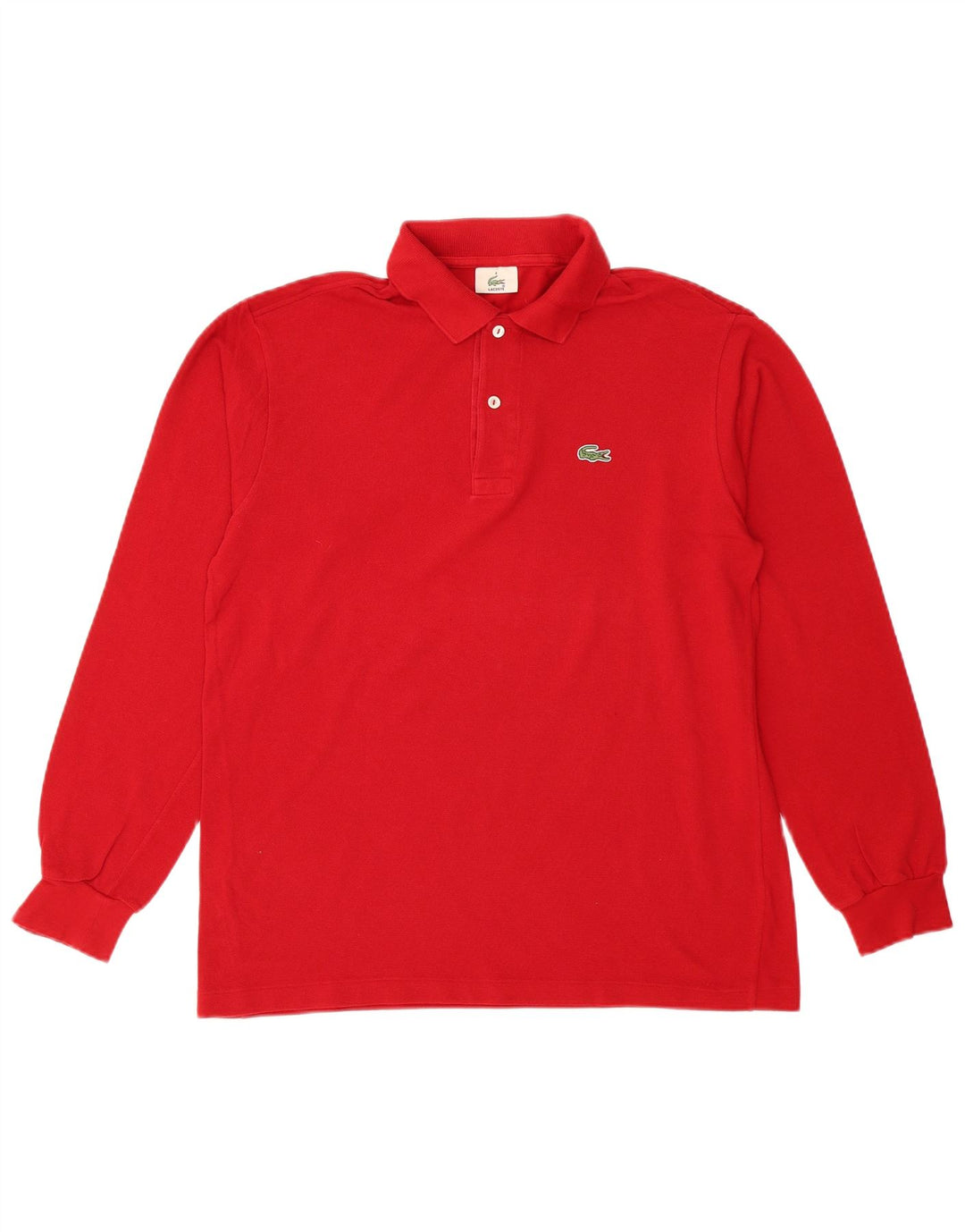 Lacoste Langærmet Polo Shirt til mænd Størrelse 4 Medium Rød Bomuld