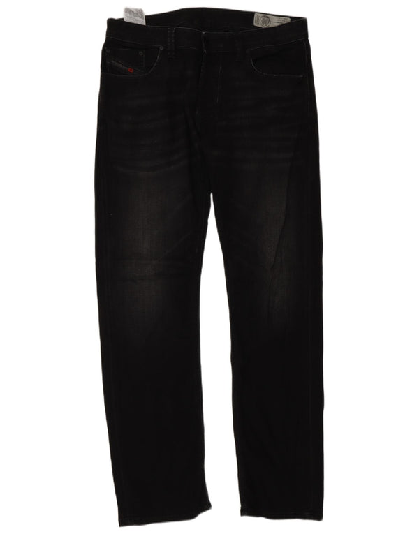 Diesel Straight Jeans til mænd W34 L32 Sort bomuld