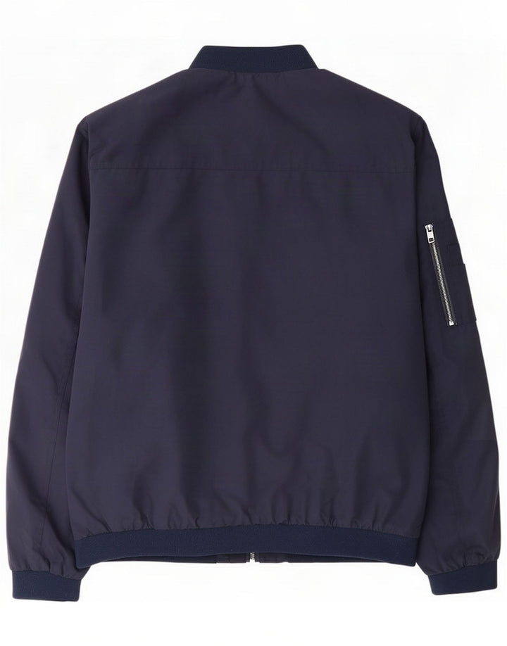 Jack & Jones Bomberjakke til mænd UK 40 Large Navy Blue Polyester