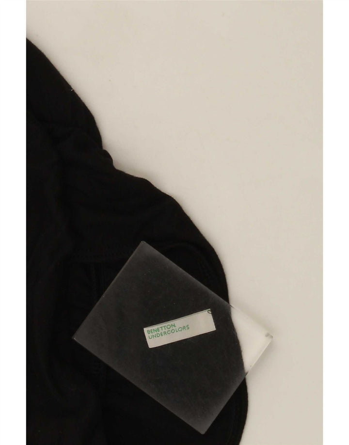 Benetton Womens Crop stropløs top UK 8 Small Black