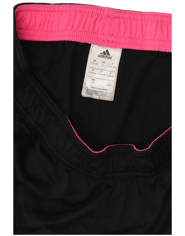 ADIDAS Climalite sportsshorts til kvinder UK 16/18, stor sort polyester