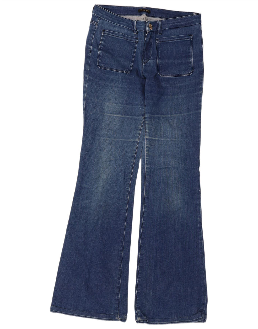 Massimo Dutti Dame Flared Jeans EU 40 Medium W30 L33 Blå Bomuld