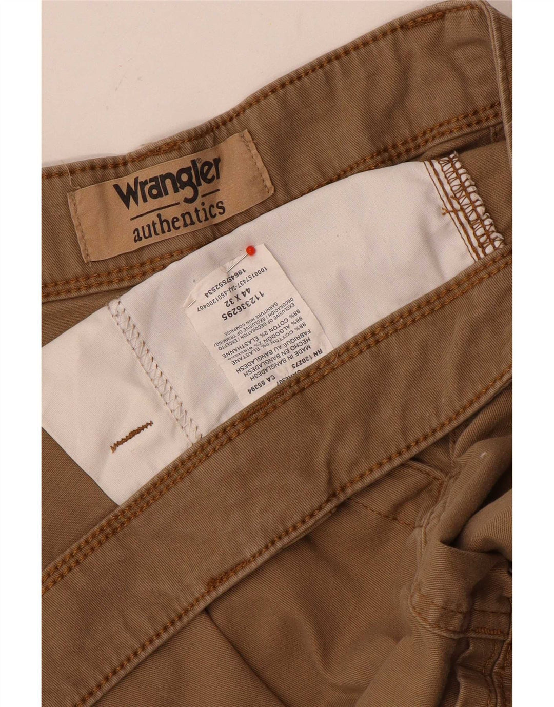 Wrangler Straight Cargo bukser til mænd W44 L32 brun bomuld