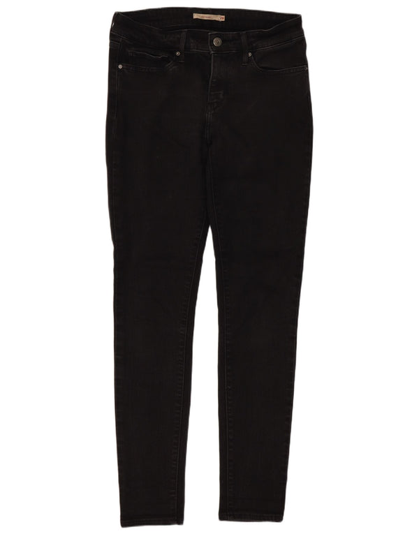Levi's Dame 711 Skinny Jeans W28 L30 Sort Bomuld