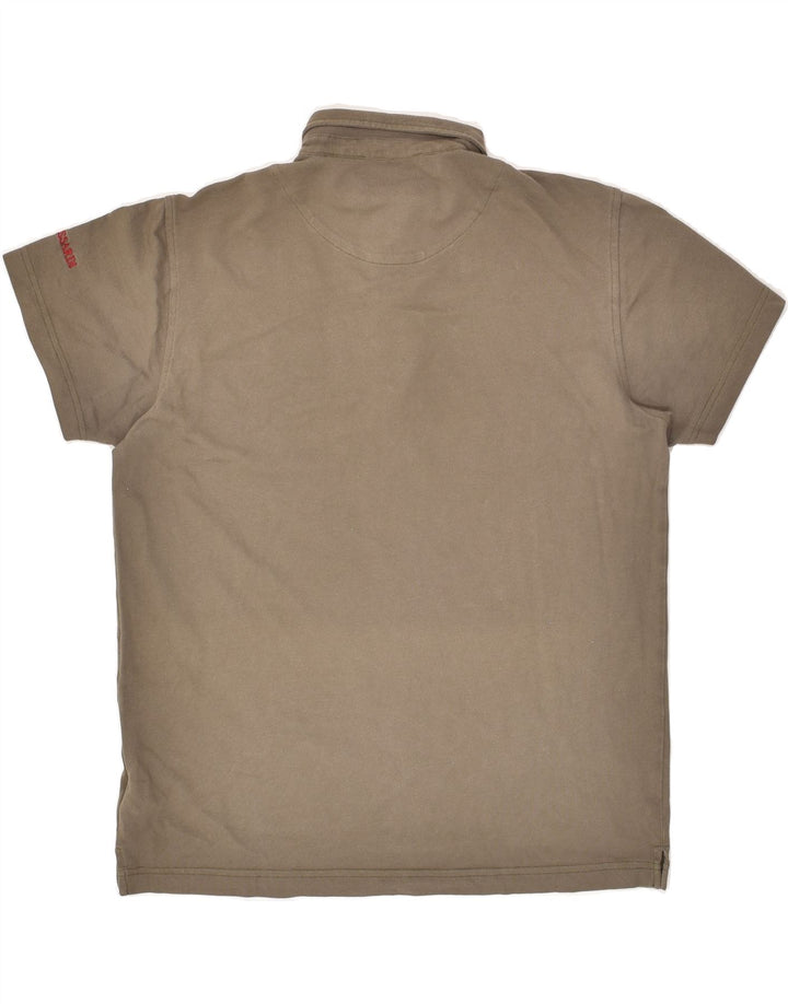 TRUSSARDI Mens Polo Shirt Large Grey Cotton | Vintage Trussardi | Thrift | Second-Hand Trussardi | Used Clothing | Messina Hembry 