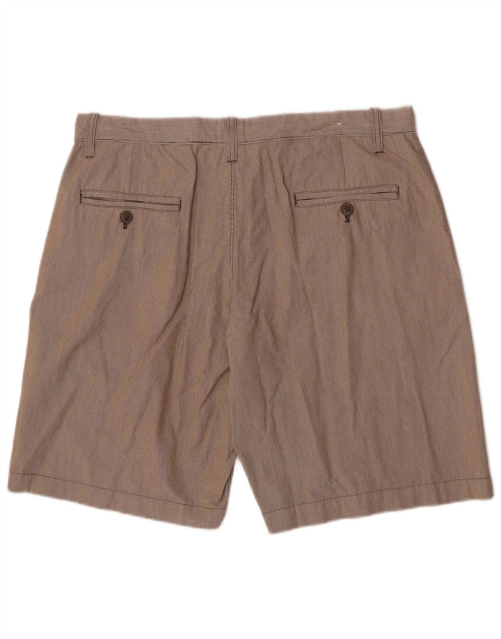 Gap Herre Chino Shorts W34 Stor Beige Nålestribet Bomuld