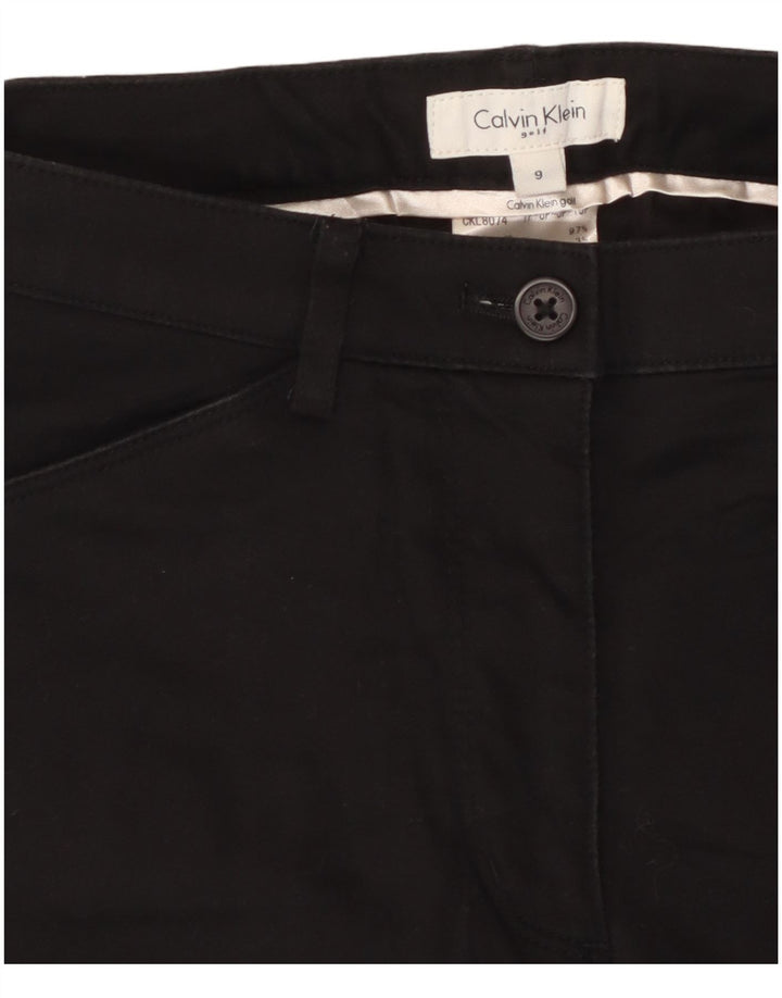 CALVIN KLEIN Dame Slim Cargo Bukser US 9 Medium W28 L26 Sort Bomuld