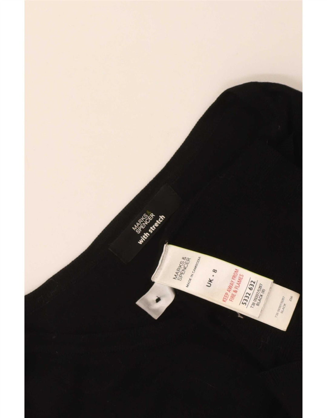 Marks & Spencer Dame Cardigan Sweater UK 8 Small Black Viscose