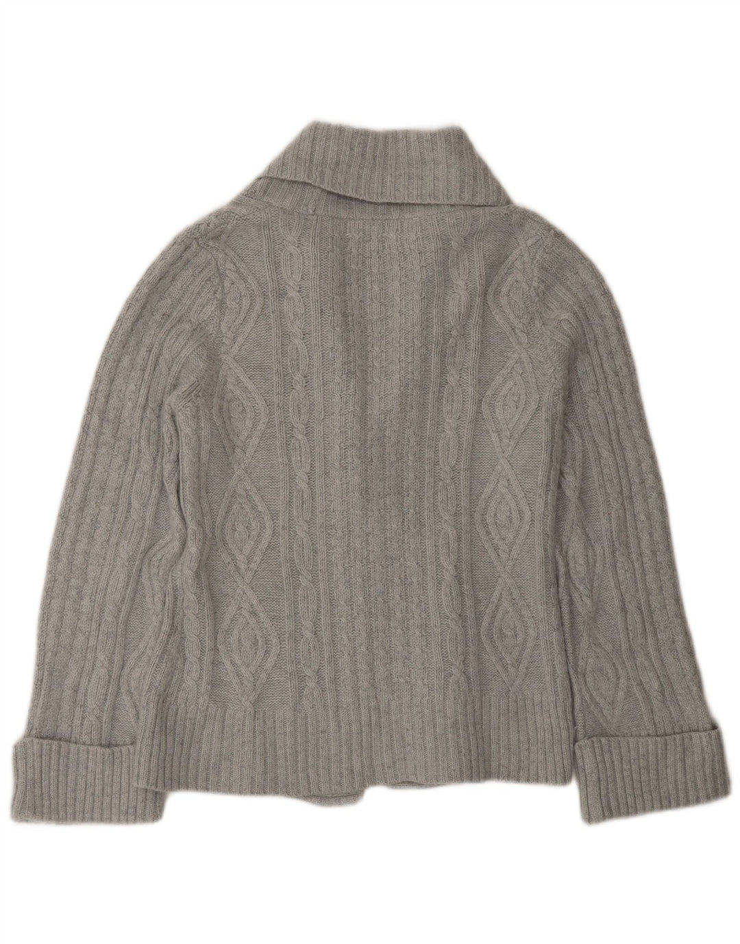 Marks & Spencer Dame Cardigan Sweater UK 12 Medium Grå Akryl