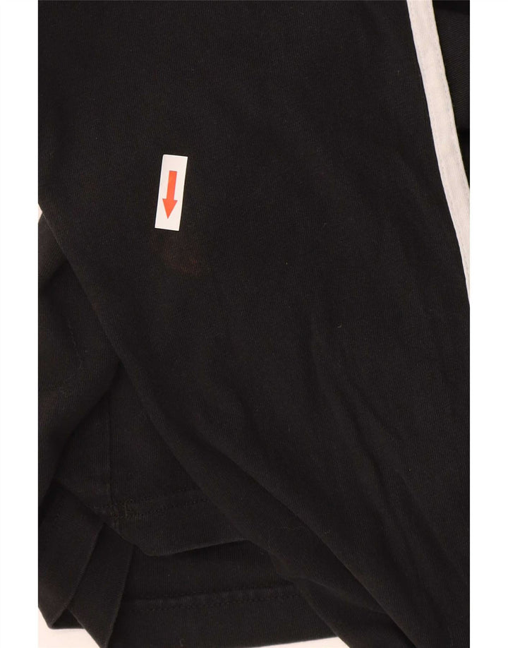 Adidas Herre Top Langærmet Medium Sort Colourblock Bomuld