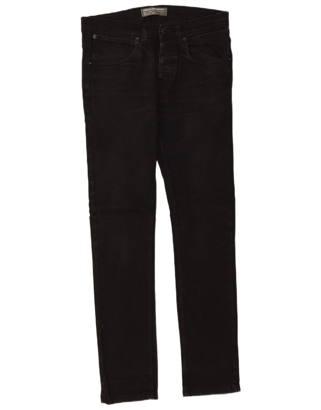 French Connection Slim Jeans til mænd W32 L32 Sort bomuld