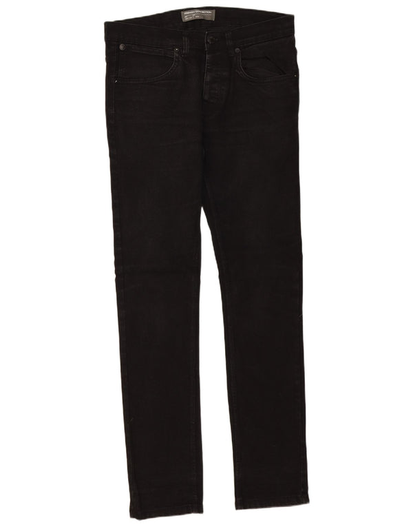 French Connection Mens Slim Jeans W32 L32 Black Cotton