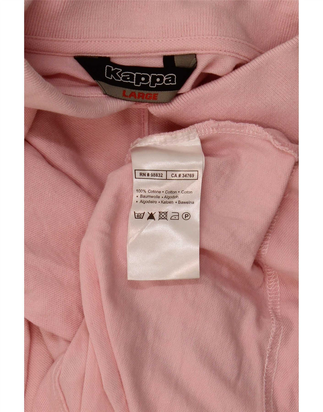 Kappa herre poloskjorte stor pink bomuld