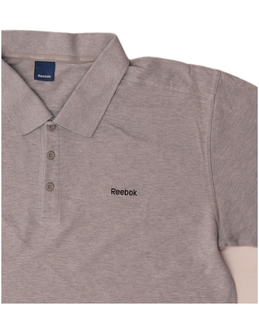 Reebok herre poloshirt XL grå bomuld