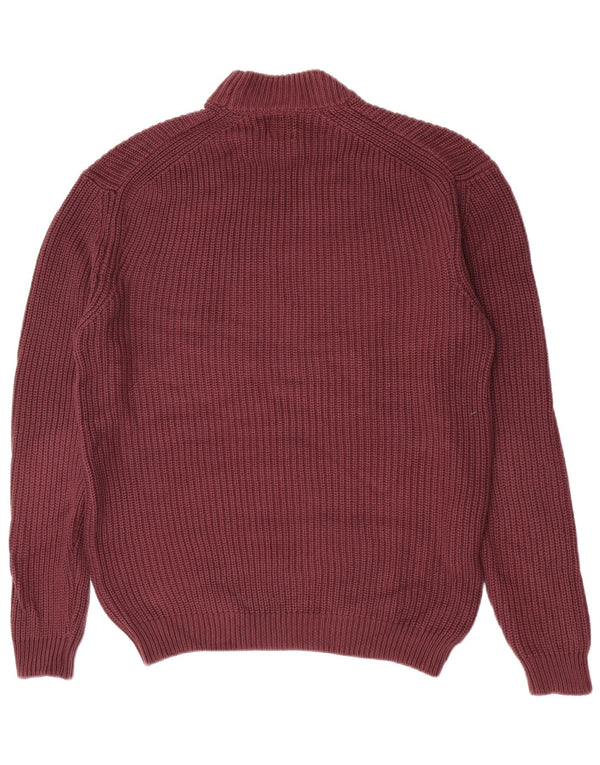 Zara Herre Turtle Neck Jumper Sweater Large Maroon