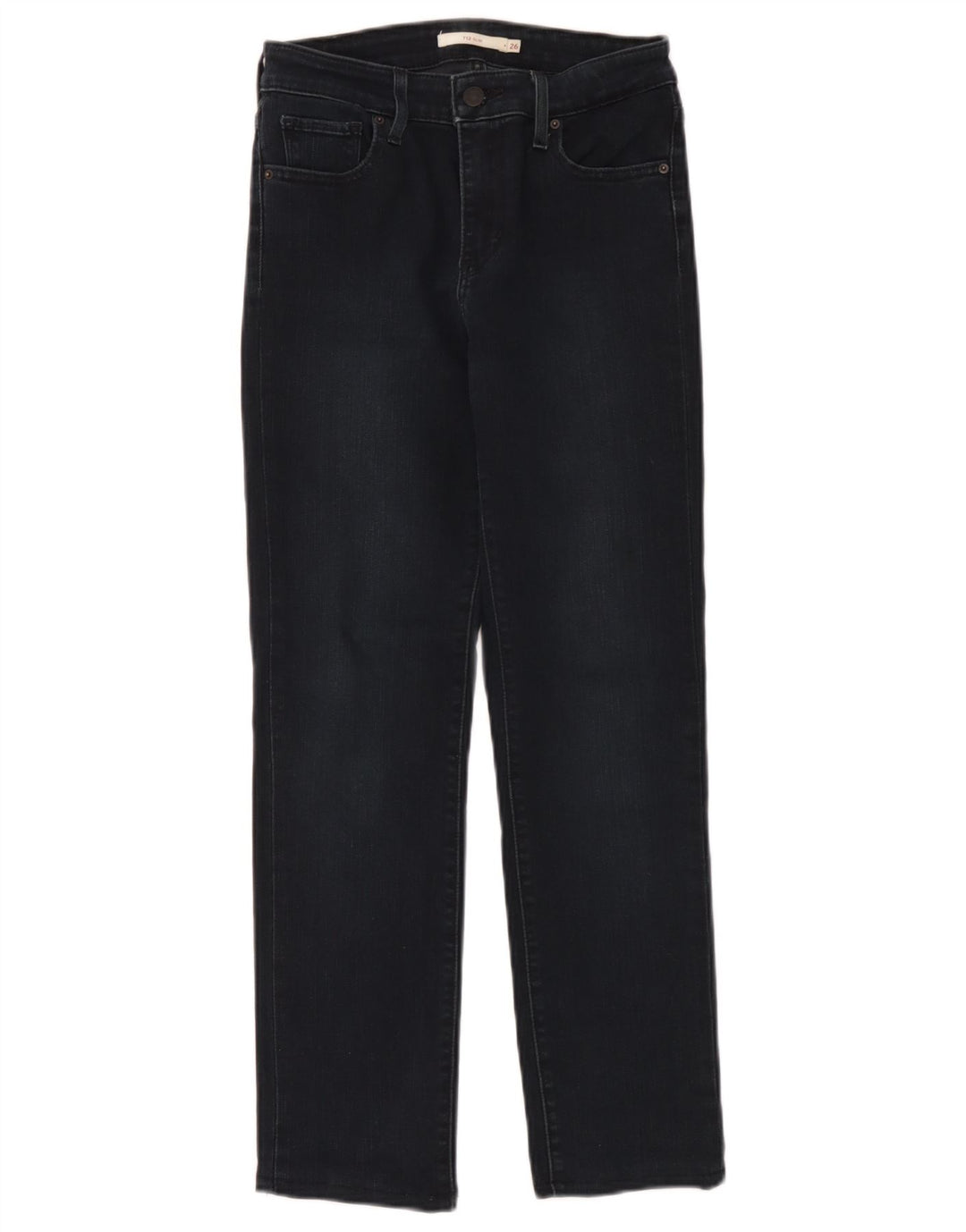Levi's Dame 712 Slim Jeans W26 L27 Marineblå Bomuld